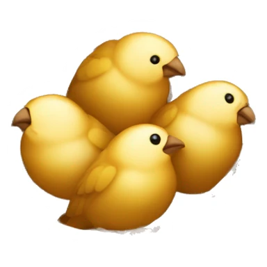 Golden birds nest sticker