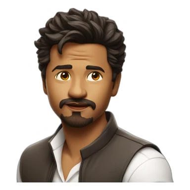 Thalapathy gives a flying kiss sticker