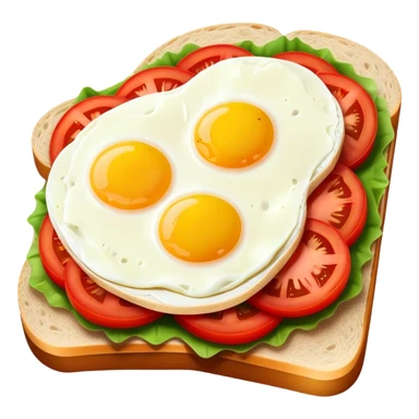 Sandwich with egg and tomatoes  sticker