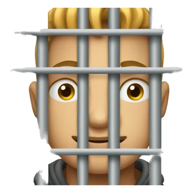 thief ios emoji behind jail bars sticker