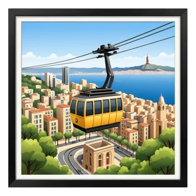 teleferico barcelona sticker