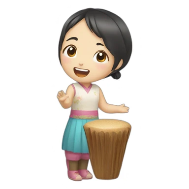 Xiao xiao girl singing  sticker