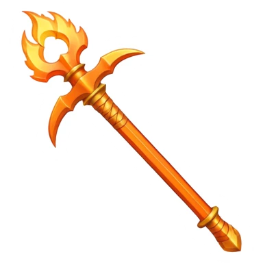 fire sword striking down sticker