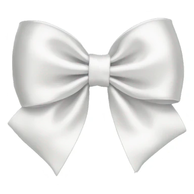 white satin bow sticker
