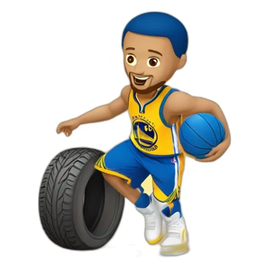 Stephen curry faisant un tire sticker