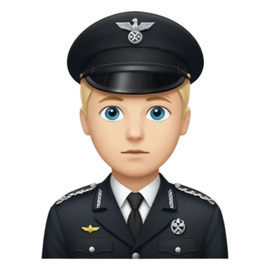 Blonde hair, blue eyed, Nazi Schutzstaffel officer sticker