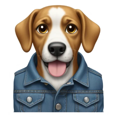 Dog in jeans sticker