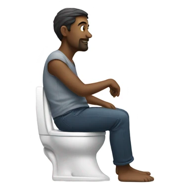 Man in toilet sticker