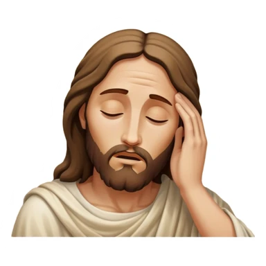 Jesus Christ waking up in a tomb rubbing his eyes sticker