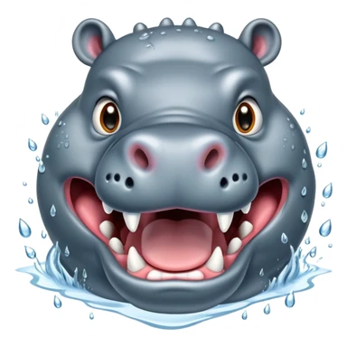 Angry hippopotamus sticker