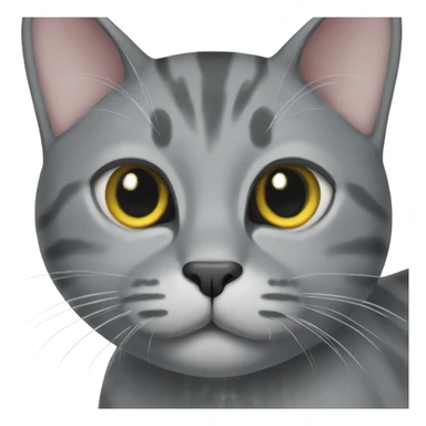 grey cat named pickles  sticker