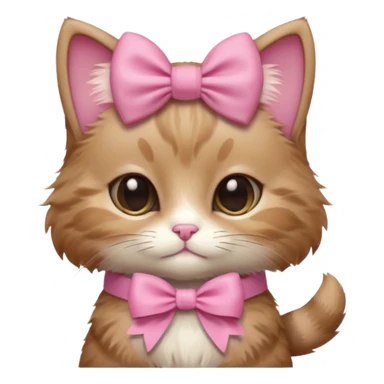 Baby cat have🎀and like pinterest drawing soft and cutie sticker