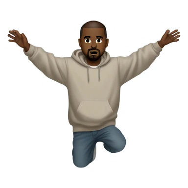 Kanye west floating sticker