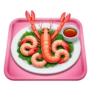 Shrimp on an airplane sticker