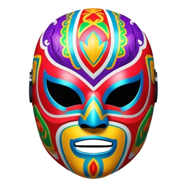 colorful luchador wrestling mask sticker
