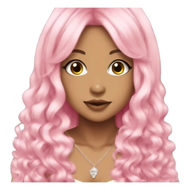 gyaru girl pink hair sticker