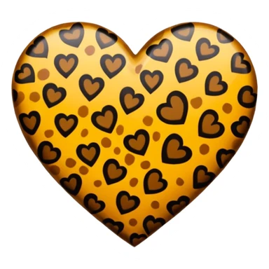 Heart lepord sticker