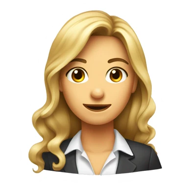 Donna agente immobiliare con i capelli lunghi sticker