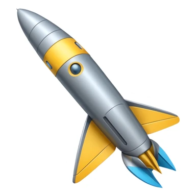 high tech missile with fins and digital markings sticker