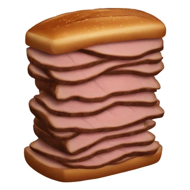 Vertical pile of roast beef sticker