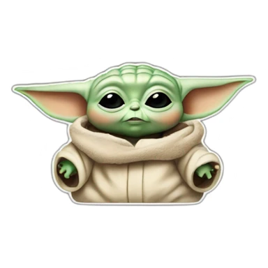 Star Wars fat baby Yoda heating Big macx sticker