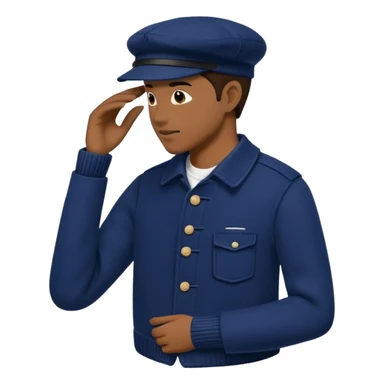 a Navy blue Brixton fiddler cap hat sticker