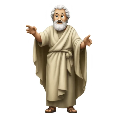 Antiquity sage speaking to a crowd sticker