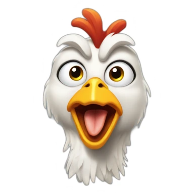 Crazy chicken sticker
