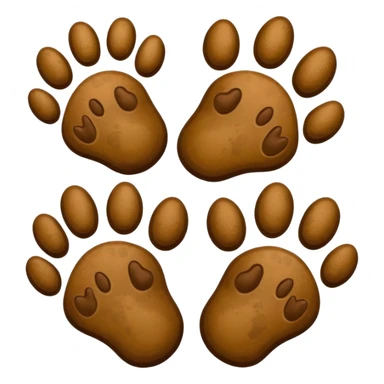 Paw prints from a dog with only 3 legs.  3? Notv4 4 toes on each foot  sticker