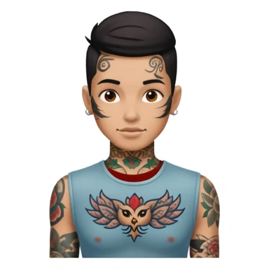 single men or women with more tatoos on their body sticker