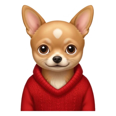 Tan chihuahua wearing a sweater sticker