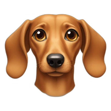 Dog head reality dachshund sideways lefts one eye sticker