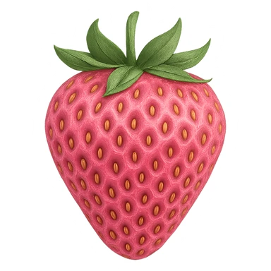 pink strawberry, no background sticker