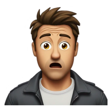 shocked face joey tribbiani sticker