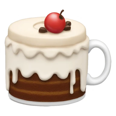 coffee mug with cake sticker