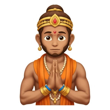 Hanuman ji praying sticker