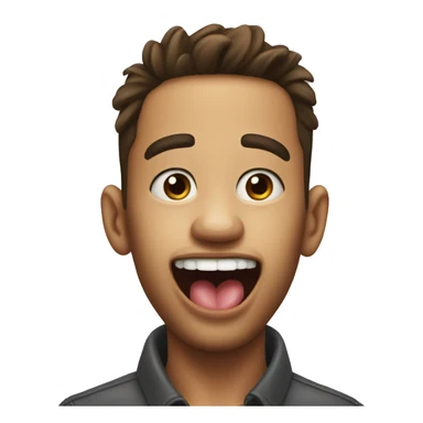 heart eyes tongue out drooling  sticker