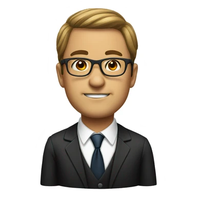 Lawyer with glasses sticker