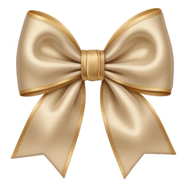 Beige bow sticker