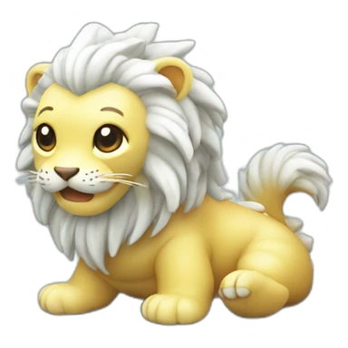 cute merlion statue sticker