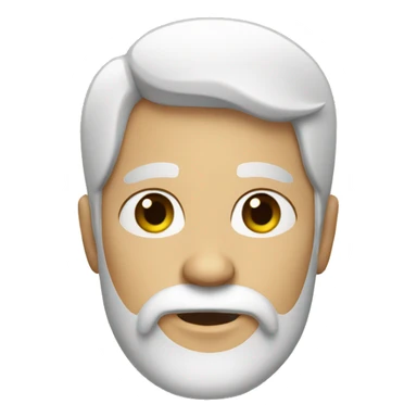 white Man with circle beard sticker