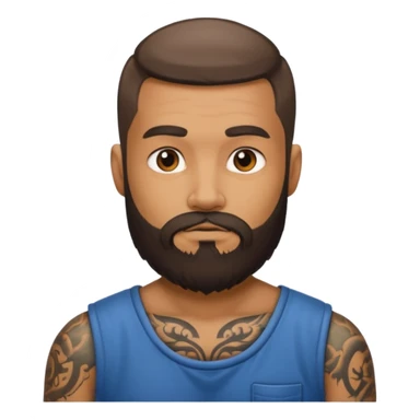 tattooed bearded male prisoner sticker