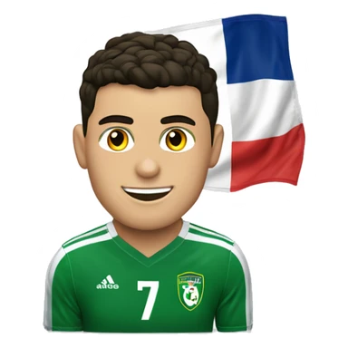 cristiano ronaldo con una bandera de excel y adentro de la bandera quiero el nombre "centro academico excel pro" sticker