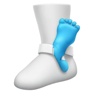 Broken ankle with a blue cast  sticker