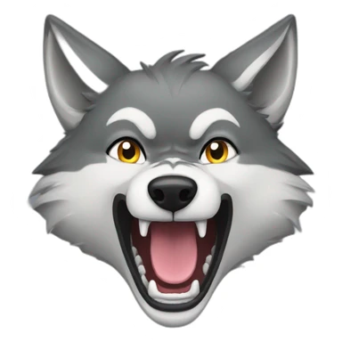 female wolf growling sticker