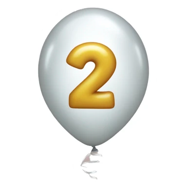 The NUMBER two if it was a balloon sticker