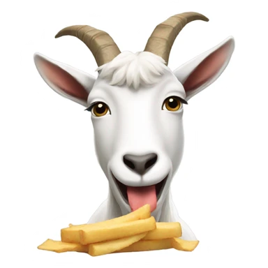 goat eating lunch sticker