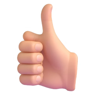 thumbs up hand gesture sticker