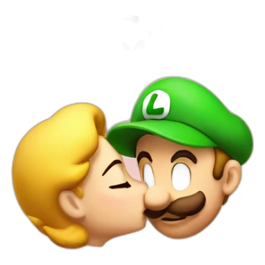 luigi-kissing-peach sticker