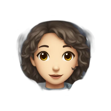 astronaut anime girl sticker